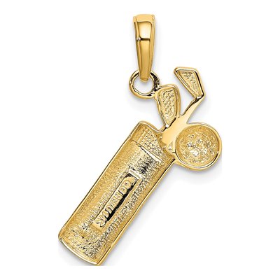 14K Yellow Gold Golf Bag Pendant – view 4
