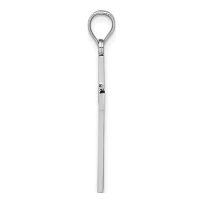 14K White Gold Textured Cross Pendant – view 3