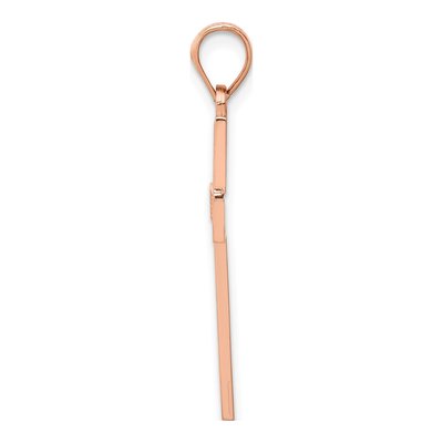 14K Rose Gold Textured Cross Pendant – view 3
