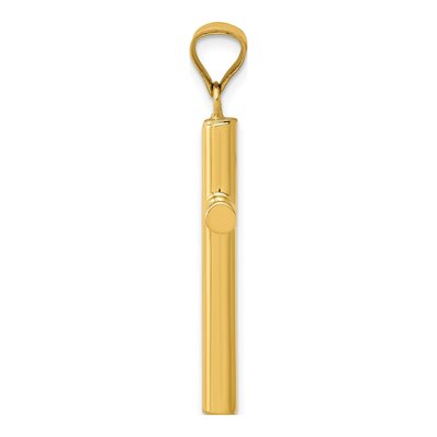 14K Yellow Gold Hollow Cross Pendant – view 2