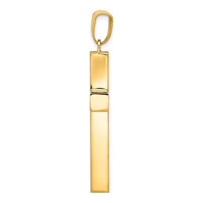 14K Yellow Gold Hollow Cross Pendant – view 3