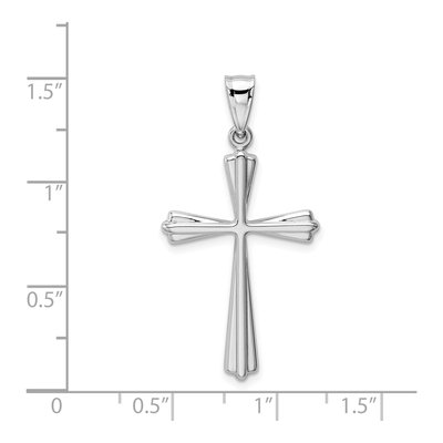 14K White Gold Cross Pendant – view 4