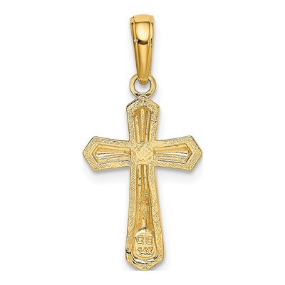 14K Yellow Gold Passion Cross Pendant – view 4