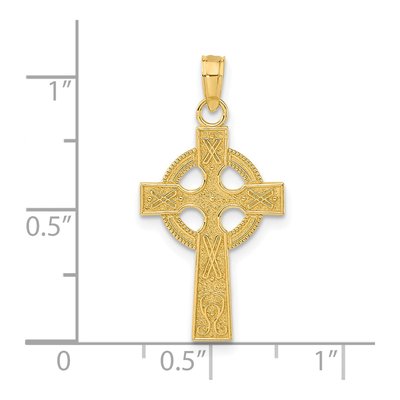 14K Yellow Gold Celtic Cross Pendant – view 4