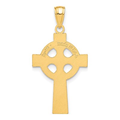 14K Yellow Gold Celtic Cross Pendant – view 4