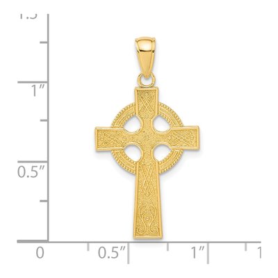 14K Yellow Gold Celtic Cross Pendant – view 5
