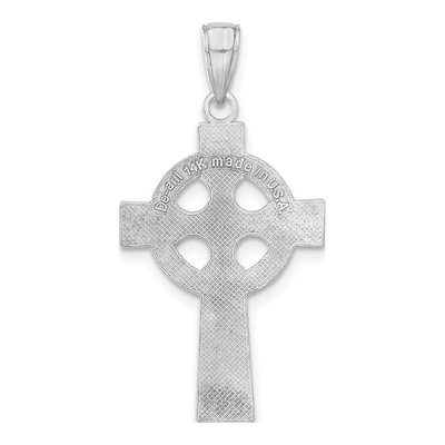 14K White Gold Celtic Cross Pendant – view 4