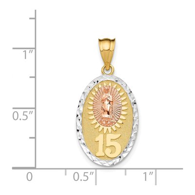 14K Two-Tone Gold Our of Guadalupe Pendant – view 5