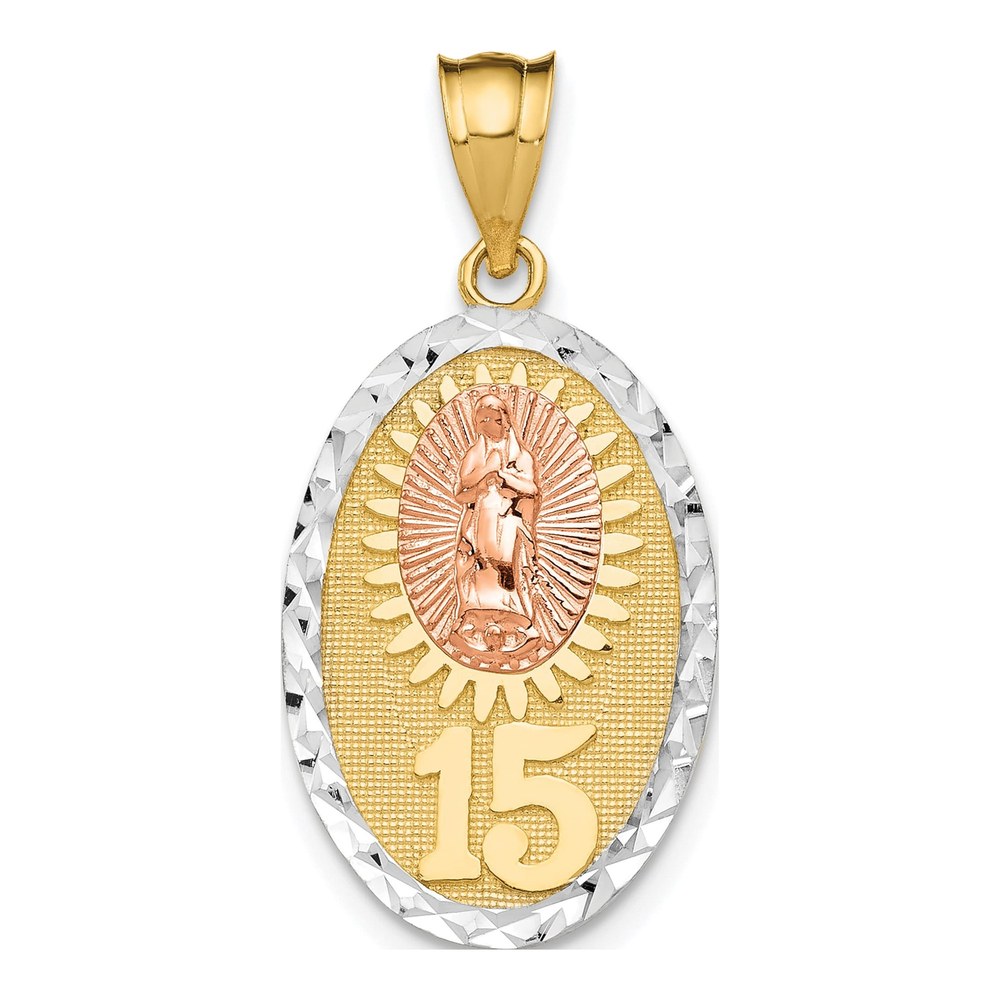 14K Two-Tone Gold Our of Guadalupe Pendant