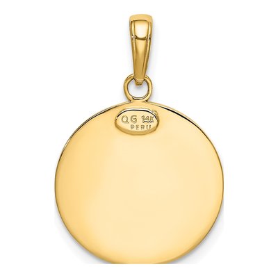 14K Yellow Gold Saint Christopher Medal Pendant – view 4