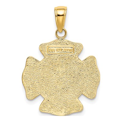 14K Two-Tone Gold Saint Florian Medal Pendant – view 4