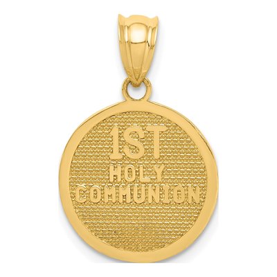 14K Yellow Gold Reversible Cross Communion Charm – view 4