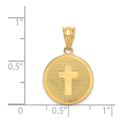 14K Yellow Gold Reversible Cross Communion Charm – view 5