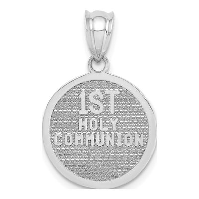 14K White Gold Reversible Cross Communion Charm – view 3