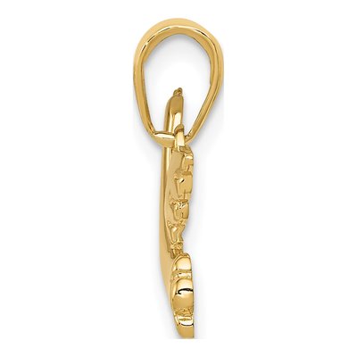 14K Yellow Gold Dove Olive Branch Charm – view 3