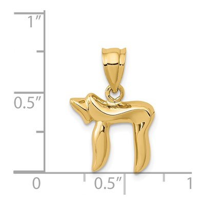 14K Yellow Gold Chai Pendant – view 5