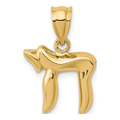 14K Yellow Gold Chai Pendant