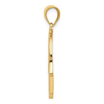 14K Yellow Gold Filigree Hamsa Pendant – view 3
