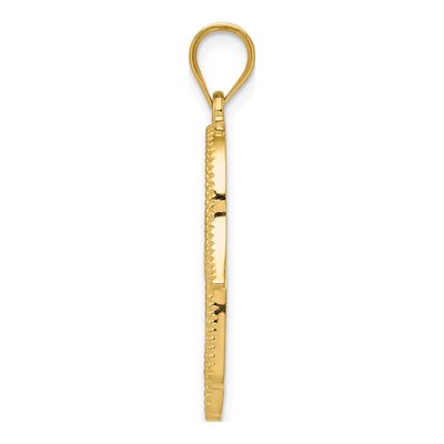 14K Yellow Gold Hamsa Star of David Charm – view 3