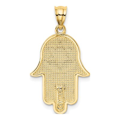 14K Yellow Gold Hamsa Star of David Charm – view 4