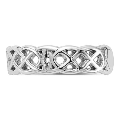 14K White Gold Celtic Knot Toe Ring – view 5