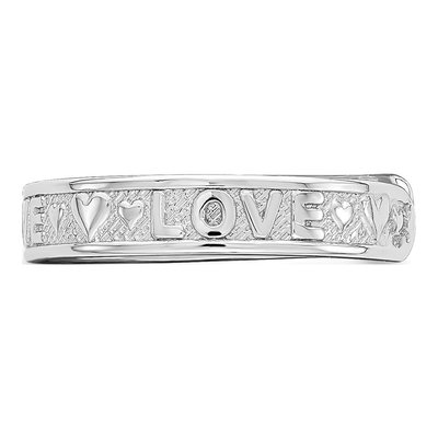 14K White Gold LOVE Hearts Toe Ring – view 4