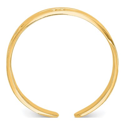 14K Yellow Gold Hearts Toe Ring – view 2