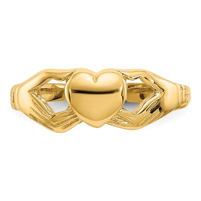 14K Yellow Gold Claddagh Toe Ring – view 6