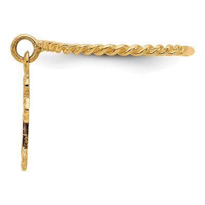 14K Yellow Gold Cross Dangle for Baby Children Ring – view 5