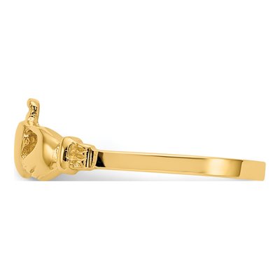 14K Yellow Gold Baby Claddagh Ring – view 5