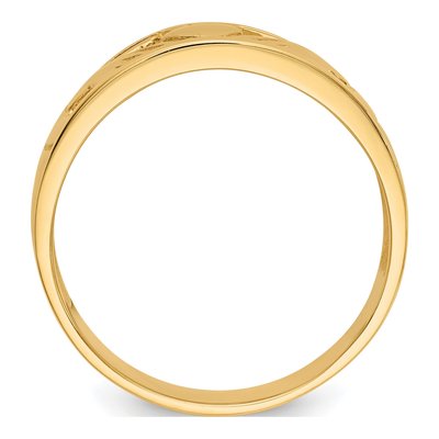 14K Yellow Gold 8mm Claddagh Band – view 3