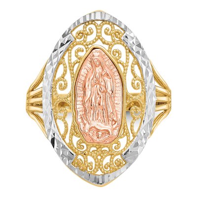 14K Two-Tone Gold Our of Guadalupe Ring – view 6