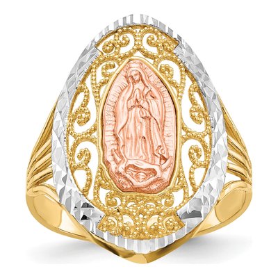 14K Two-Tone Gold Our of Guadalupe Ring
