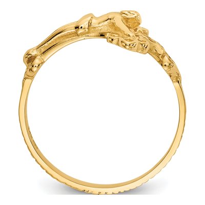 14K Yellow Gold Crucifix Ring – view 2