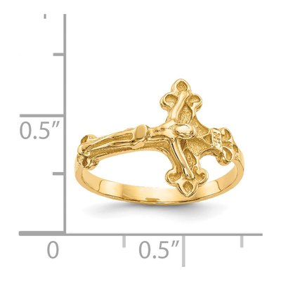 14K Yellow Gold Crucifix Ring – view 3