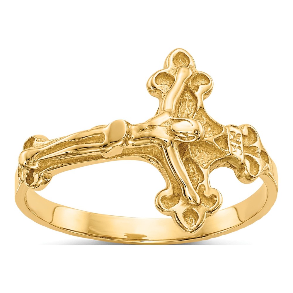 14K Yellow Gold Crucifix Ring
