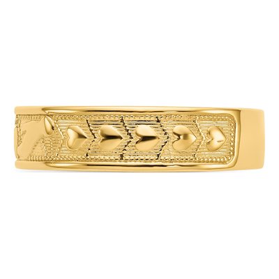 14K Yellow Gold 5mm Claddagh Band – view 5