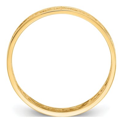 14K Yellow Gold 4mm Scroll Filigree Band – view 3