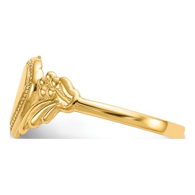 14K Yellow Gold Kids' Heart Signet Ring – view 5