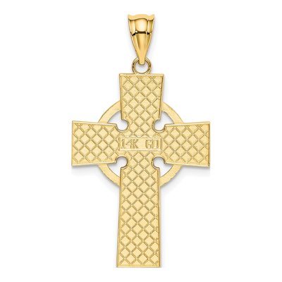 14K Yellow Gold Celtic Cross Pendant – view 4