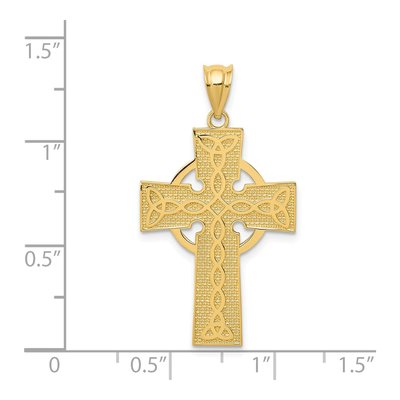 14K Yellow Gold Celtic Cross Pendant – view 5