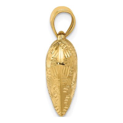 14K Yellow Gold Puffed Heart Pendant – view 3