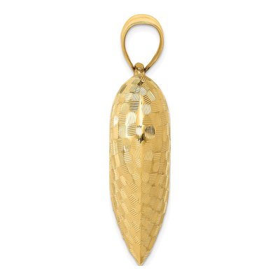 14K Yellow Gold 3-D Puffed Heart Pendant – view 3