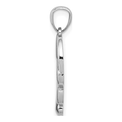 14K White Gold Infinity Heart Pendant – view 3