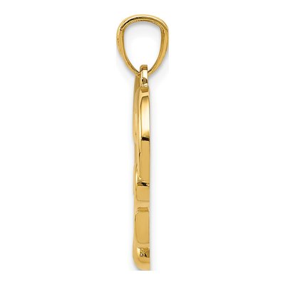 14K Yellow Gold Infinity Heart Pendant – view 3
