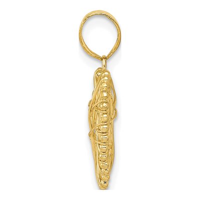 14K Yellow Gold Open Wire Heart Pendant – view 3