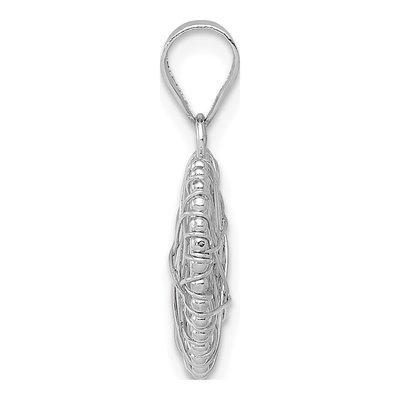 14K White Gold Open Wire Heart Pendant – view 3