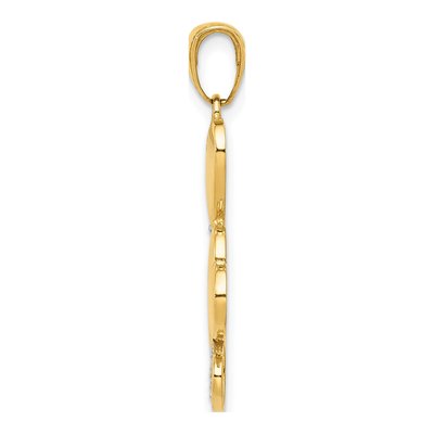 14K Yellow Gold Hearts Pendant – view 3