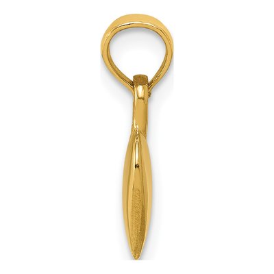 14K Yellow Gold 3-D Heart Pendant – view 3