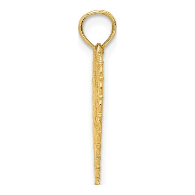 14K Yellow Gold Reversible Mom Heart Pendant – view 3
